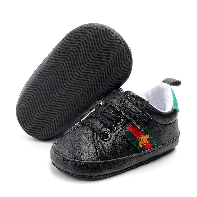 Baby boy shoes pu Anti-slip sneakers 6-18 month Black 